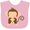 AD-Pink, variant on Inktastic Happy Monkey Boys or Girls Baby Bib