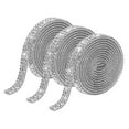 thumbnail image 1 of Unique Bargains 3 Roll 0.3 Inch 3 Yards Self Adhesive Crystal Rhinestone Diamond Ribbon for Arts & Crafts Project Wedding Silver, 1 of 5