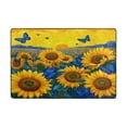 thumbnail image 2 of Area Rugs 72"x48" Indoor Non-Slip Wear Resistant Floor Mats Soft Large Carpets for Living Room Bedroom Home Decor Washable Rug Sunflowers in The Field, 2 of 7