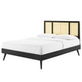 thumbnail image 1 of Platform Bed Frame, Queen Size, Wood, Black, Modern Contemporary Urban Design, Bedroom Master Guest Suite, 1 of 9