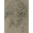 thumbnail image 2 of Guido Reni 14x18 Black Ornate Wood Framed Double Matted Museum Art Print Titled - The Head of Christ (C. 1623), 2 of 5