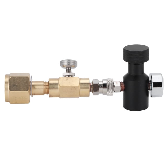 Co2 Adapter Co2 Refill Adapter Soda Cylinder Adapter Co2 Adapter Cga320 Cylinder Hardware CO2 Cylinder Refill Adapter Brass Connector CGA320 With Release Valve ASA 1500PSI Pressure