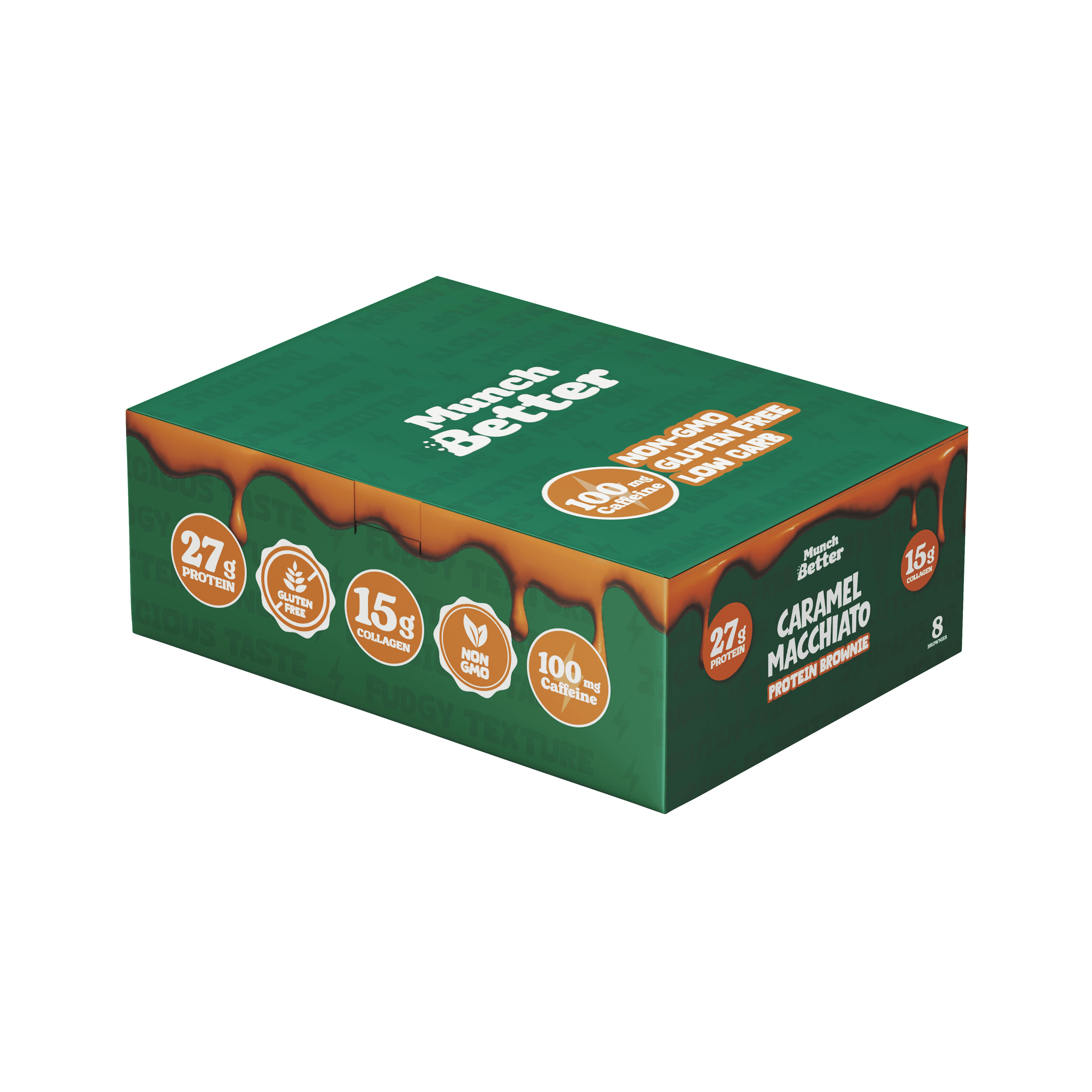 Caramel Macchiato - CAFFEINATED Protein Brownies from Munch Better