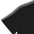 thumbnail image 5 of Tops for Men under $5 Short Sleeved Round Neck Striped Casual Sports Fitness T-shirt Black M, 5 of 5