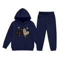 thumbnail image 5 of 2 Pieces Girls Outfits Solid Color Sweatsuits Pant Set Long Sleeve Athletic Sweatshirts and Sweatpants with Pockets 2-14 Years, 5 of 6