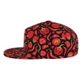 thumbnail image 3 of Daiia Tomatoes And Chili print Flat Bill Hats Flat Brim Trucker Cap Baseball Cap Adjustable Classic Low Profile Hat Unconstructed Plain Cap, 3 of 9