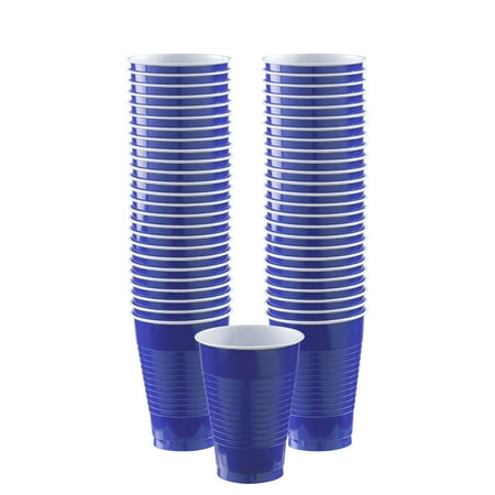 Royal Blue Cup - Royal Blue Plastic 12 oz. Cup, 50 ct. - Party Supplies