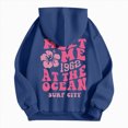 thumbnail image 5 of Towmus Women's Graphic Hoodies Oversized Sweatshirts Letter Flower Print Hooded Pullover Tops Cute Fall Clothes, 5 of 6