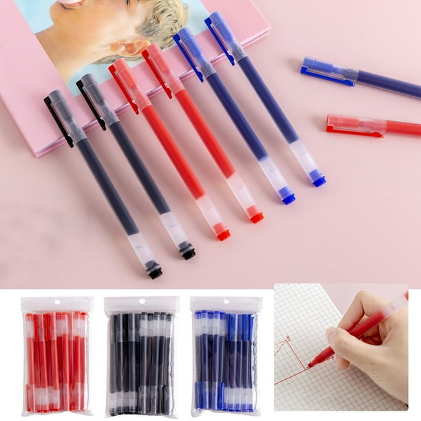Ganfancp Gran Capacidad Oficina Especial Rojo Negro Azul Rollerball Pen 10 Into The Set Estudiante Rollerball Pen 15Ml Ofertas Del Día Juego de Bolígrafos (Diez)