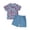 Blue, variant on Futezty Toddler Boys Clothes Summer Outfit Sets, Toddler Boys Girls Short Sleeve Cartoon Prints T Shirt Pullover Tops Shorts Outfits