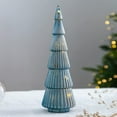thumbnail image 2 of Glass Christmas Tree, Mercury Glass Christmas Tree with LED Light, Battery Operated Tabletop Xmas Tree for Fireplace Centerpiece Mantel Window Indoor Christmas Home Decor, 2 of 5