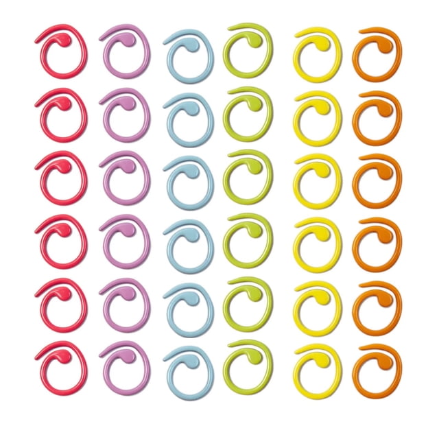 100 Uds. Marcadores de puntada de Metal, marcadores de ganchillo en forma helicoidal, marcadores de bloqueo de ganchillo Multicolor (Multicolor)