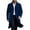 Blue, variant on Men Long Overcoat Lapel Collar Button Front Oversized Jacket with Pocket,Warm Windproof Fall Winter Daily Casual Comfy Wear,Red,XL