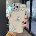 thumbnail image 4 of for iPhone 13 Pro Max Case 6.7 inch,Cute 3D Butterfly Bling Glitter Clear Transparent Case with Anti-Fall Lens Cameras Sparkly Soft TPU Case for iPhone 13 Pro Max Cover for Women Girls Blue, 4 of 14