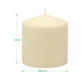 thumbnail image 5 of Stonebriar Collection Unscented Ivory Pillar Candle, 3-Pack, 3" x 3", 18-Hour Burn Time, 5 of 6