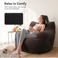 thumbnail image 4 of JESTOP Bean Bag Chairs, Tufted Soft Stuffed with Filler, Fluffy and Lazy Sofa, Cozy Chair for Bedroom Living Room Dorm Apartment, 4 of 6