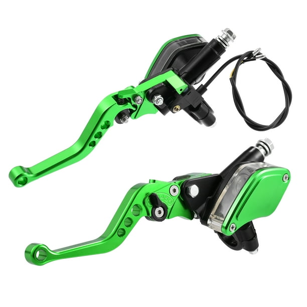 1 Par 7/8' 22mm Unique Bargains Motocicleta Freno Embrague Bomba Palanca Maestro Verde