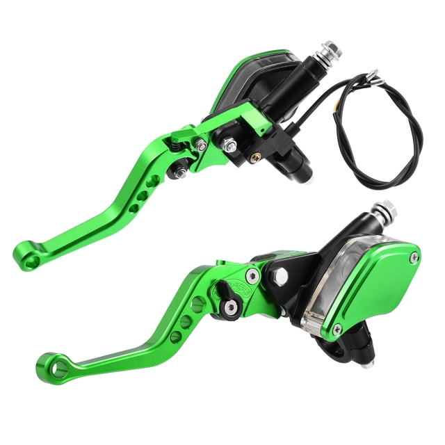 1 Par 7/8' 22mm Unique Bargains Motocicleta Freno Embrague Bomba Palanca Maestro Verde
