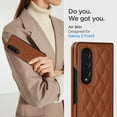 thumbnail image 4 of for Samsung Galaxy Z Fold 3 Case Elegant PU Leather, Samsung Galaxy Z Fold 3 Case Protective Premium Slim Thin Phone Case for Women Girls Compatible with Samsung Galaxy Z Fold 3, Brown, 4 of 9