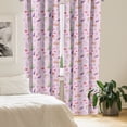 thumbnail image 2 of Ambesonne Colorful Curtains, Flora Fashion Lollipop, Pair of 28"x63", Multicolor, 2 of 5