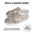 thumbnail image 6 of Fotbe Passport Stamp Pattern Women's Fuzzy Curly Fur Memory Foam Loafer Slippers Indoor Outdoor Slippers Winter Home Shoes-35/36, 6 of 7