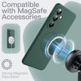 thumbnail image 3 of JETech Magnetic Silicone Case for Samsung Galaxy S26, Compatible with MagSafe, Silky Touch (Midnight Green), 3 of 7