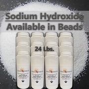 Sodium Hydroxide 99.9% Pure Food Grade Beads Caustic Soda lye 24 Lbs (Pounds)