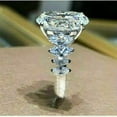 thumbnail image 5 of HOOUN Gorgeous Women 925 Silver Oval Cut Cubic Zirconia Wedding Ring Jewelry Size6-10-#1-6, 5 of 5