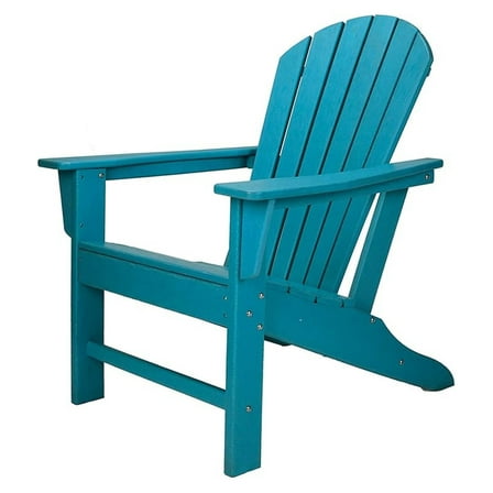 UV Protected HDPE Indoor and Outdoor Adirondack Plastic Lounge Patio Porch Deck Beach Chair for Kids and Adults, Turquoise