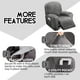 thumbnail image 4 of Funda de sillón reclinable ULTICOR para 1 asiento, terciopelo elástico, gris oscuro, 4 of 7