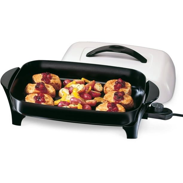 Presto 16inch Electric Skillet, White Lid Model 06850
