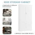 thumbnail image 6 of M optimized 63" Tall Bathroom Storage Cabinet Free Stand Cabinet with Door Drawer Modern Kitchen Pantry for Living Room Bathroom Office, White, 6 of 9