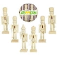 thumbnail image 2 of Miangastore 6pcs Nutcracker Christmas Decoration Small Wooden Nutcracker Ornament DIY Paintable Nutcracker Figures (Random Style), 2 of 9