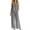 A Gray, variant on Women's Set Polka Dot Round-Neck Sleeveless Top and Wide Leg Pocket Pants Two Piece Set Brown Size M