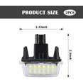 thumbnail image 2 of Conjunto de 2 luces de matrícula compatibles con Toyota Camry, Prius C, Highlander, accesorios de coche, luz de etiqueta exterior con 18 LED blancos superbrillantes para decoración e iluminación de c, 2 of 5
