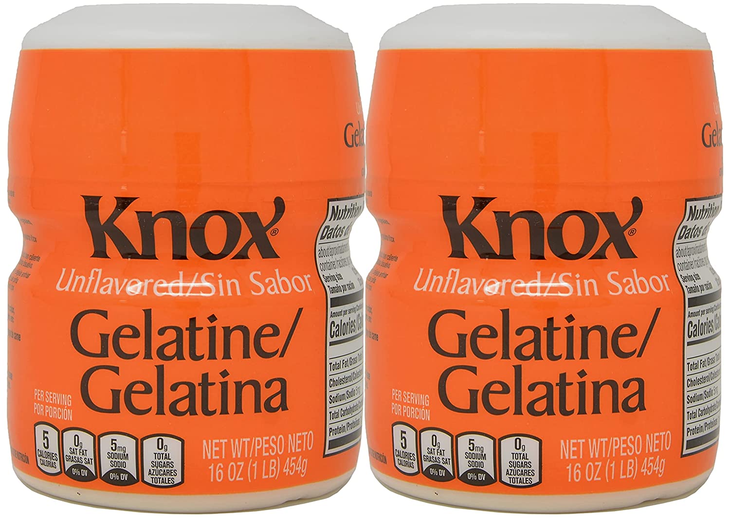 Knox Unflavored Gelatin Duel Pack (2 ct Pack, 16 oz Canisters