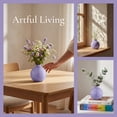 thumbnail image 7 of Unique Bargains Small Ceramic Bud Tiny Matte Decorative Vase Purple 2.6"L x 2.6"W x 2.8"H, 7 of 7