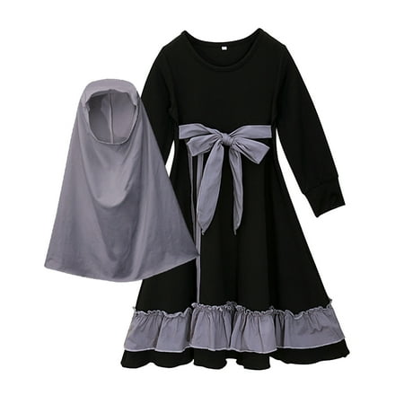 

LBECLEY Toddler Cardigans 2T Toddler Kids Baby Girls Long Sleeve Bowknot Belt Casual Princess Dress Hat Outfit Set Baby Girl Clothes Size 4T Black 9