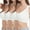 White, variant on ,Women's Post Surgery Compression Sports Bra Front Closure Wireless Perfect for Breast Augmentation & Close Fitting Pack of 2 BK2 L