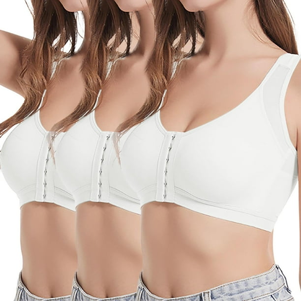 Cathalem Plus Size Bra for Women Wireless Bra Pack Stretch Pullover Bra,Beige  XXXXXL 