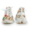 thumbnail image 4 of Snowman Christmas Tree Elk Fashion Women's Nurse Shoes Casual Flat Sneaker Print Ladies Lace Up Light Walking Shoe Breathable Footwear, 4 of 8