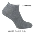 thumbnail image 2 of Worallymy Men Women Breathable Ankle Socks Summer Casual Shallow Boat Sock Solid Invisible Socks, 5 Pairs, Grey, 2 of 10