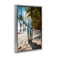 thumbnail image 3 of Stupell Industries Blue Surfboard Coastal Blur Gray Framed Floater Canvas Wall Art, design by LSR Design Studio, 25 x 17, 3 of 9
