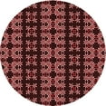 thumbnail image 1 of Ahgly Company Tapis Rond Lavable en Machine Intérieur Transitionnel Rouge Indien, 3 Pieds Rond, 1 of 7