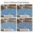 thumbnail image 7 of ODIKA 9'x12' Blue Indigo Geometric Design Washable Area Rug Modern Abstract Machine Pattern Non-Shedding, Easy Care for Master Suite, California King, Under Bed, 7 of 7