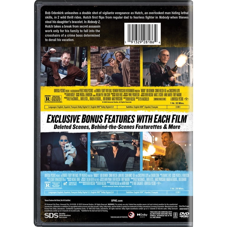 Nobody 2-Movie Collection DVD, Universal, Action Comedy Thriller