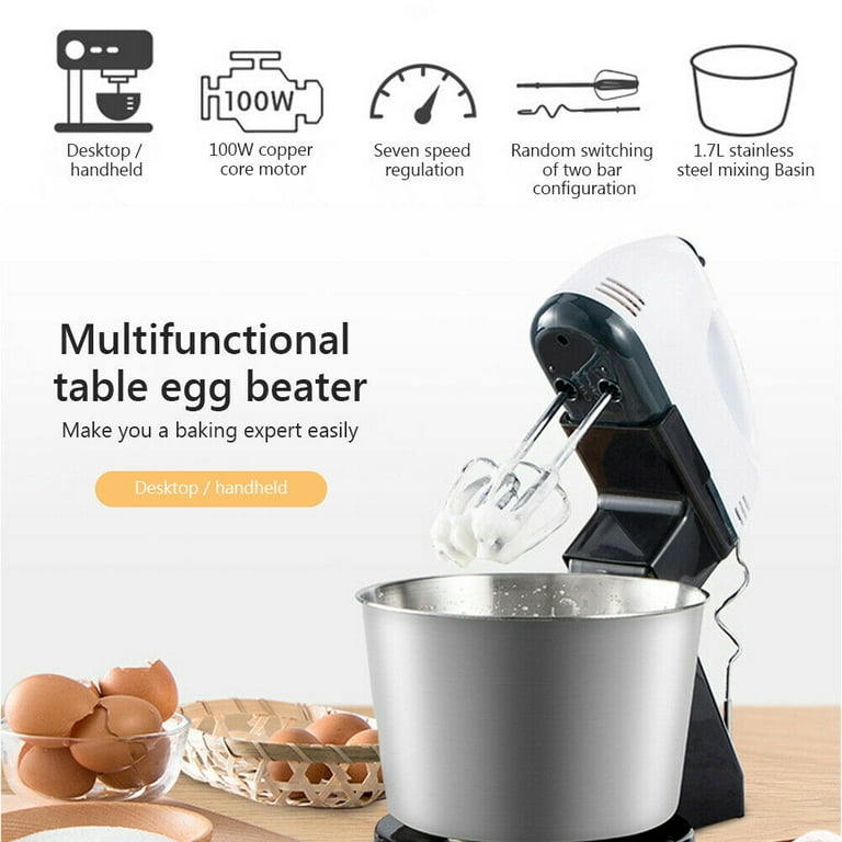 7 Speed Dough Hand Mixer Egg Beater Food, Electric Hand Mixer Manual