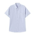 thumbnail image 2 of UQJfacai Mens Gingham Short Sleeve Button Down Shirt Cotton Regular Fit Casual Collared Plaid Dress Shirts with Pocket S-3XL, 2 of 6