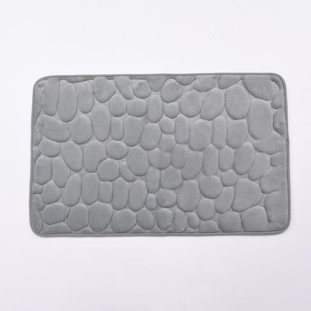 Tapete Para Baño Kivia Memory Foam Antideslizante Gris