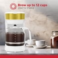 thumbnail image 2 of Holstein Housewares Cafetera de Goteo Blanca y Dorada de 12 Tazas, 2 of 5